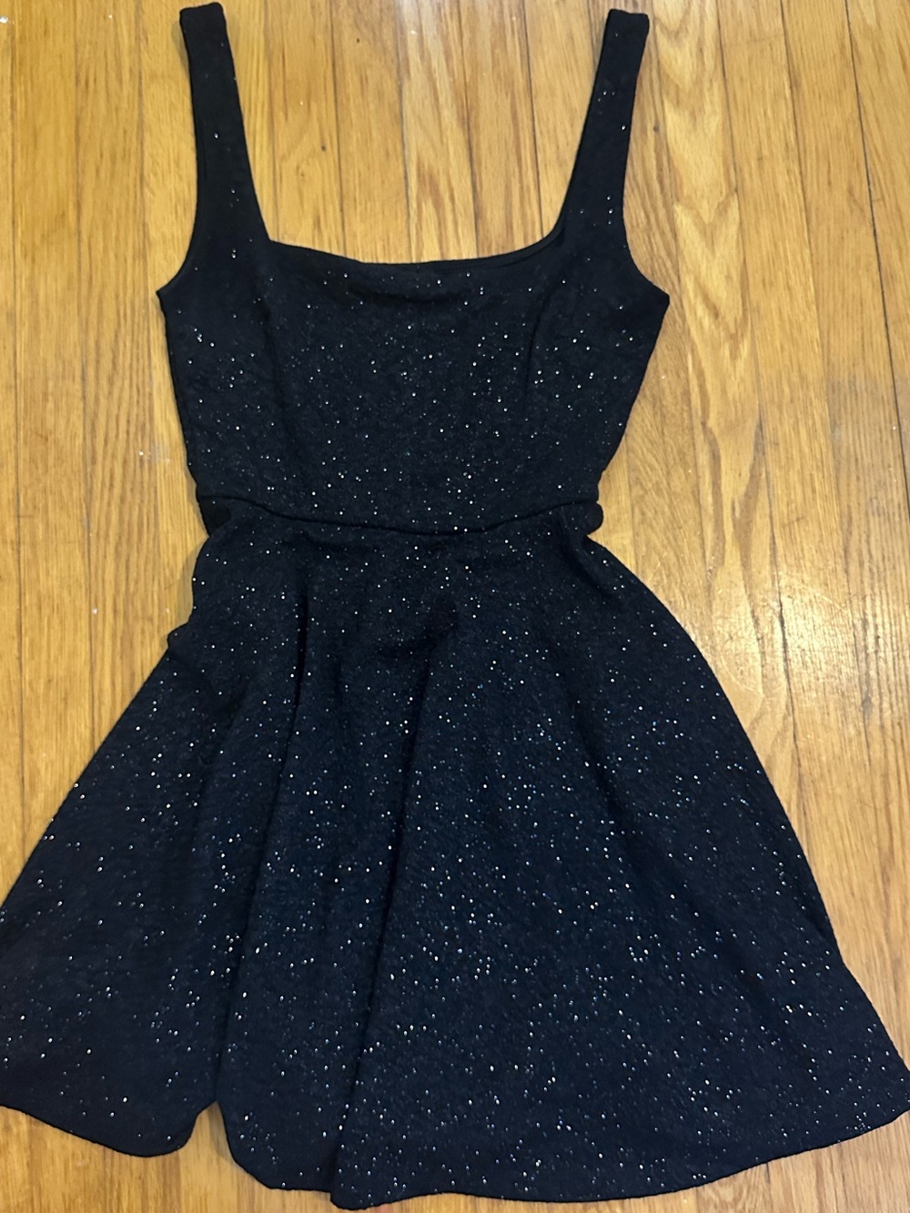 Lovely Day Black Sparkle Mini Dress